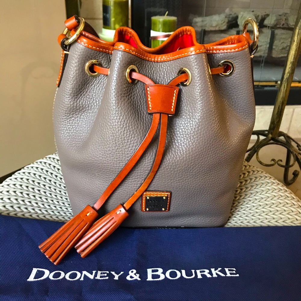 Dooney & Bourke Pebbled Leather Drawstring Purse